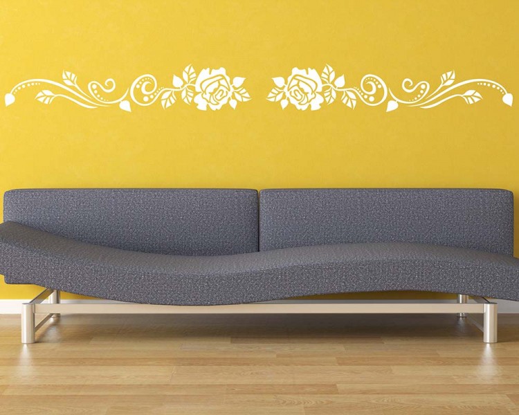 Rose Flower Wall Border Decal Rose Flower Wall Border Decal